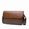 Vintage Leather Crossbody Bag for Men – Compact Messenger Shoulder Bag