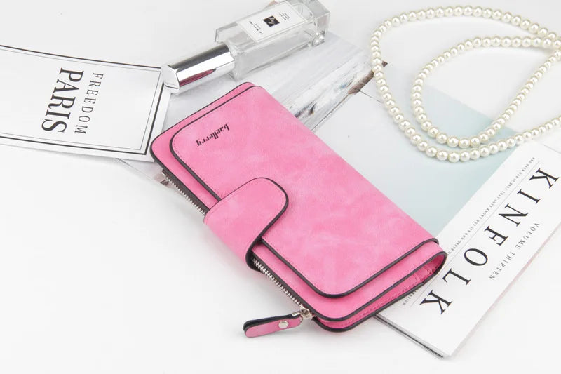 Classic Long PU Leather Wallet with Multiple Pockets