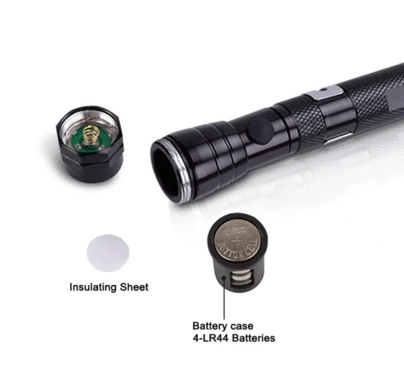 Magnetic Pickup Tool with LED Light — Telescopic & Flexible