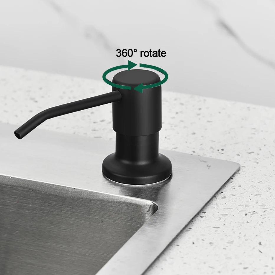 Built-In Kitchen Sink Soap Dispenser with Stainless Steel Pump