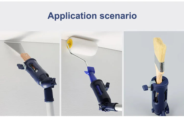 Multi-Angle Paint Brush Extension Clamp for Poles