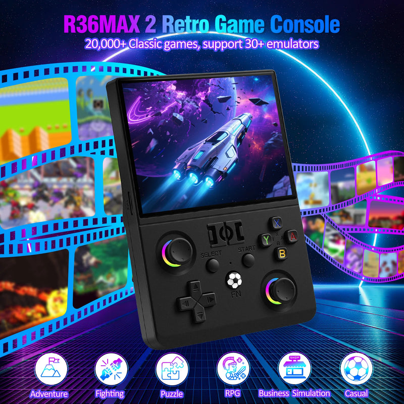 R36 Max 2 Retro Handheld Game Console