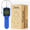 A blue digital oil tester tool with a cord and an accompanying cardboard box for testing engine oil or brake fluid quality.