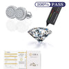 Round Brilliant Moissanite Stud Earrings in Sterling Silver