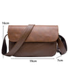 Vintage Leather Crossbody Bag for Men – Compact Messenger Shoulder Bag