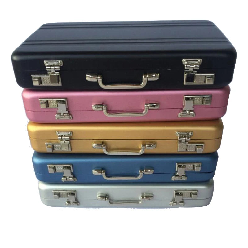 Aluminum Alloy Business Card Holder – Mini Suitcase Design