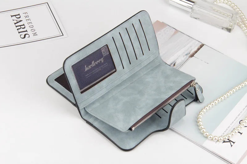Classic Long PU Leather Wallet with Multiple Pockets