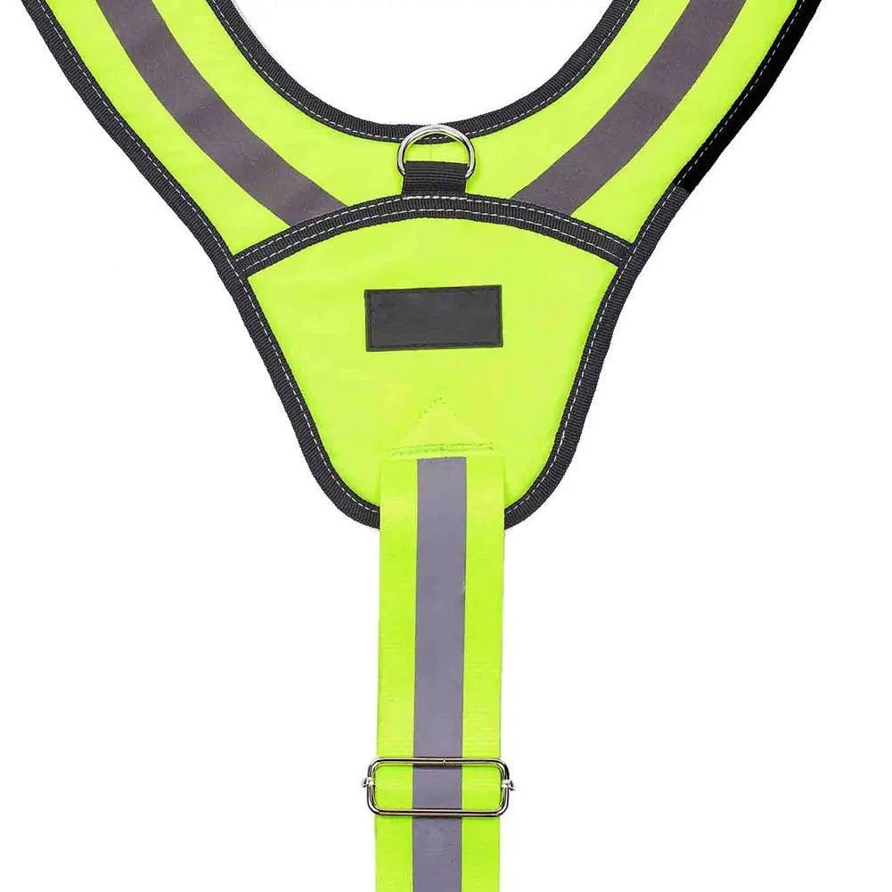 Fluorescent green Y-type tool belt suspenders with adjustable straps