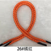 A bundle of orange polypropylene string rope, labeled 26# 橋红, shown crossed and looped.