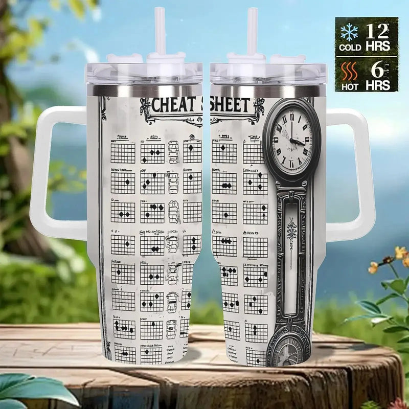 Vaso Térmico de Gran Capacidad con Asa y Tapa para Pajita