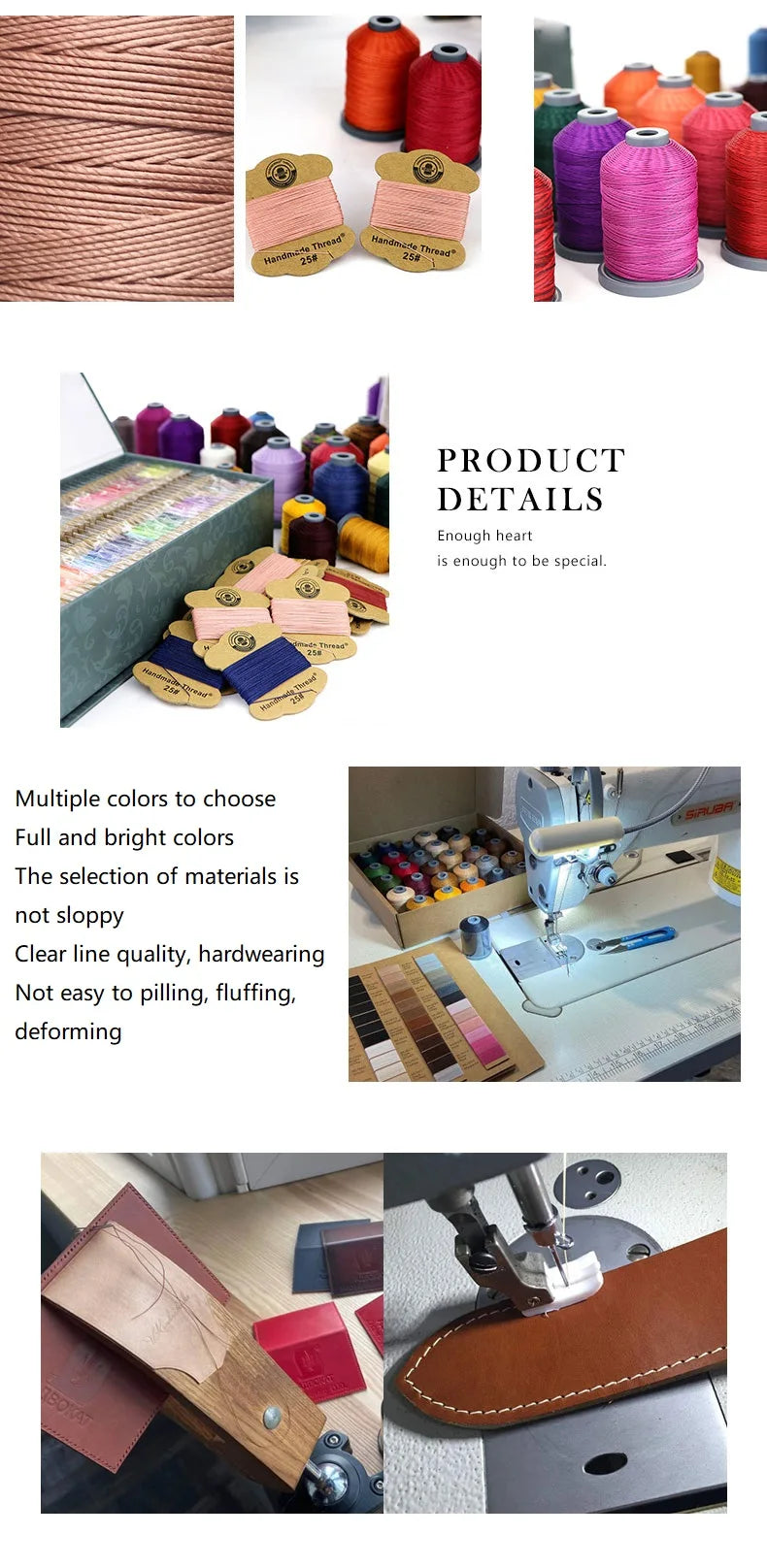 Waxed Polyester Thread for Leatherwork & Hand Sewing