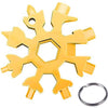 18-in-1 Stainless Steel Snowflake Multi-Tool with Key Ring