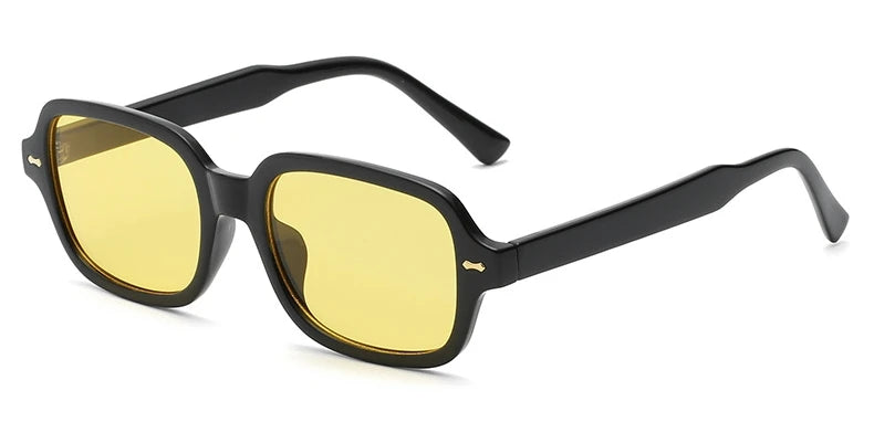 Vintage Yellow Square Sunglasses