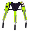 Fluorescent green Y-type tool belt suspenders with adjustable straps and tool loops