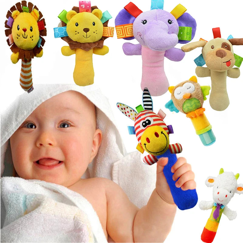 Adorable Plush Wrist Rattles for Baby Sensory Development