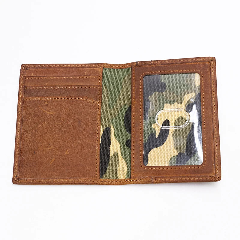 Vintage Slim Leather Card Holder Wallet for Men