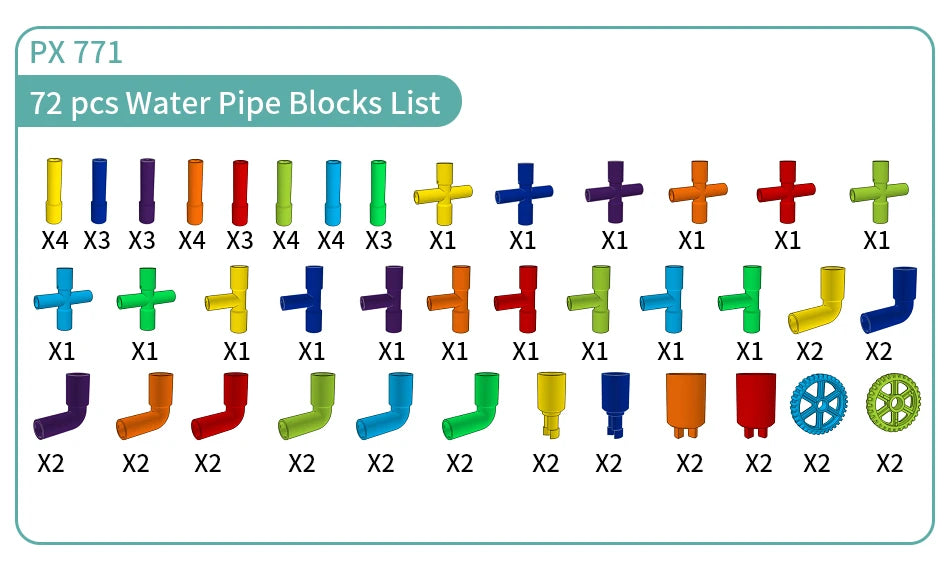 Montessori Water Pipe Building Blocks - DIY Construction Toy for Kids