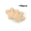 Ten food-grade silicone crown beads for jewelry making and DIY crafts displayed on a white background.