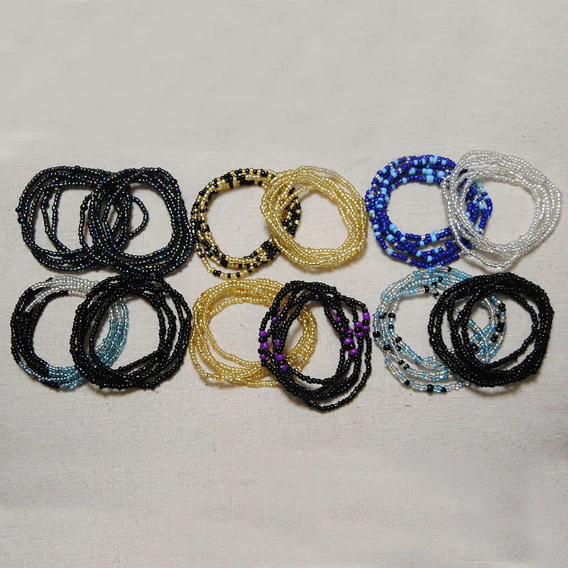 Colorful Elastic Belly Bead Chain Set for Women