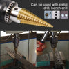 Titanium-Coated Step Drill Bit for Metal and Wood