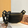 PU Leather Waist Pack with Chain Strap – Hands-Free Crossbody Belt Bag for Women