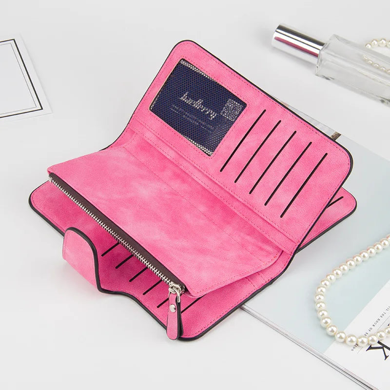 Classic Long PU Leather Wallet with Multiple Pockets