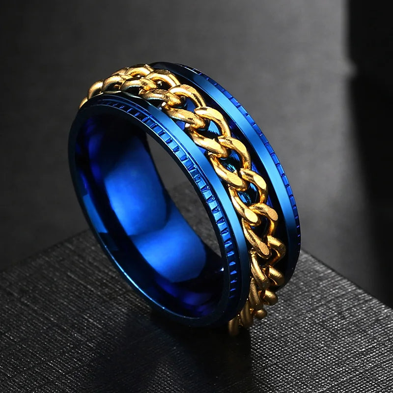 Rotating Anxiety Fidget Spinner Ring