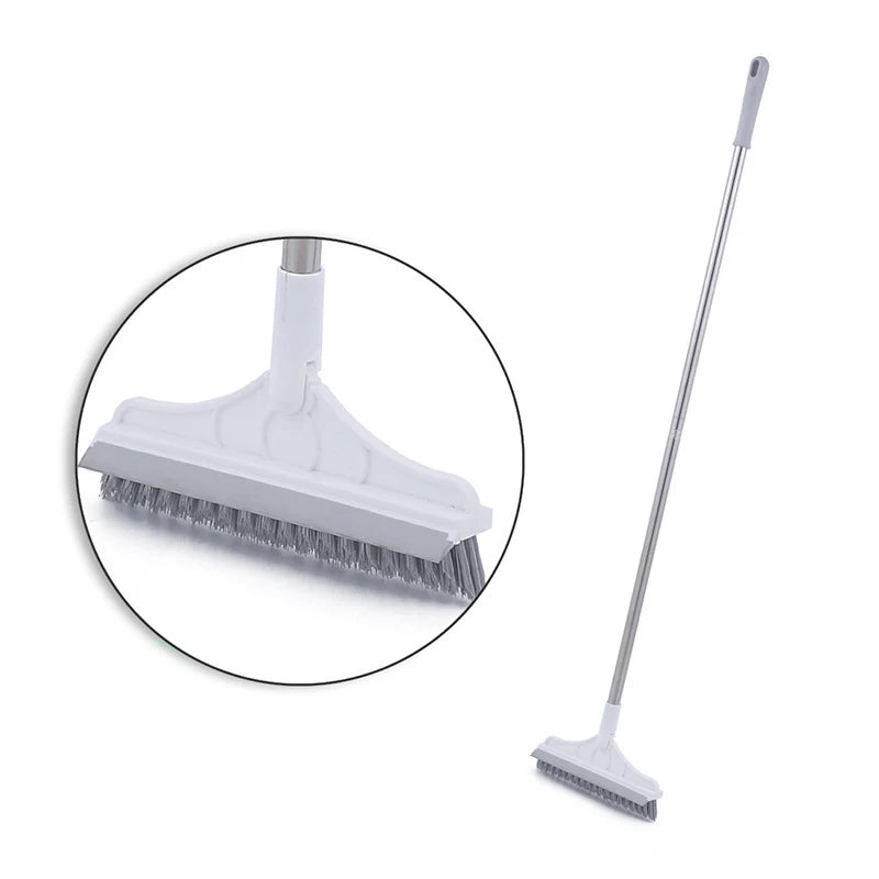 2-in-1 Rotating Floor Scrub Brush with Long Handle