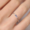 925 Sterling Silver Ring Set with Gemstone Accents