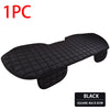 Black square-back row car seat cover with quilted texture
