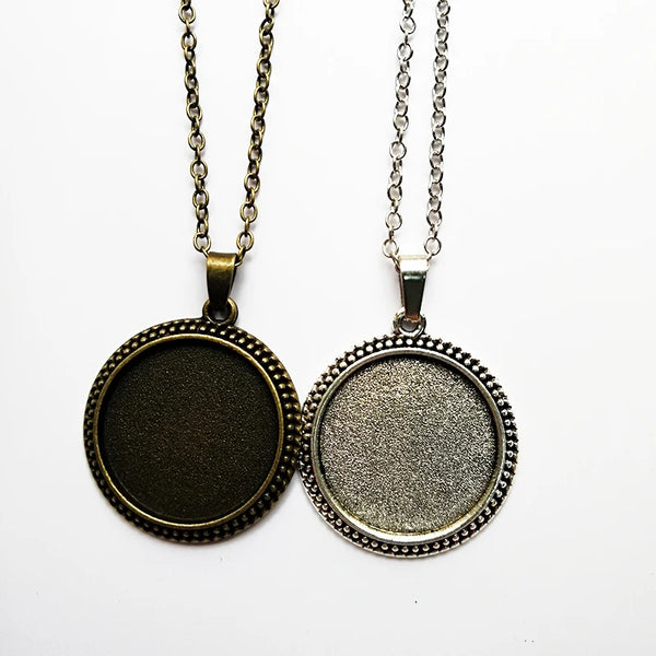 Destiel-Inspired Glass Cabochon Pendant Necklace