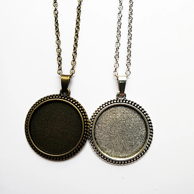 Destiel-Inspired Glass Cabochon Pendant Necklace