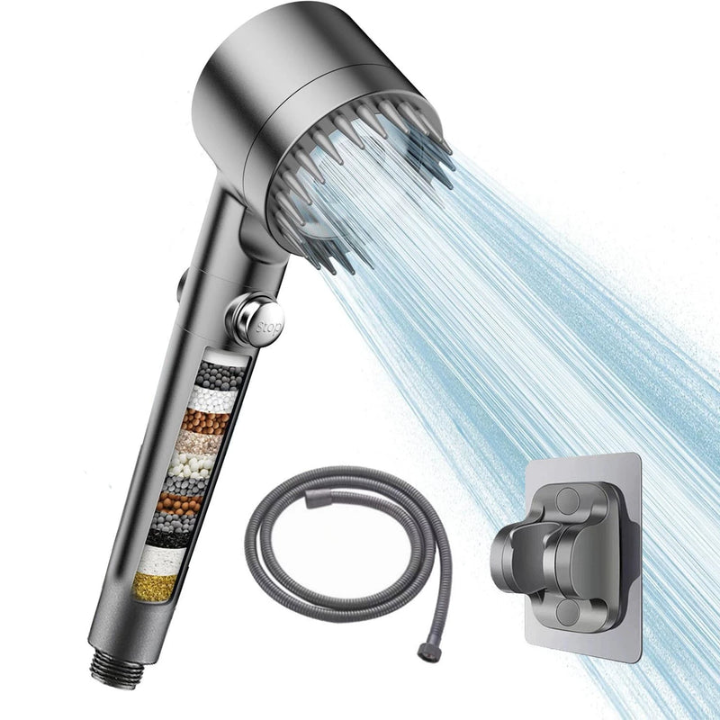 Filtered Shower Head with Handheld Sprayer