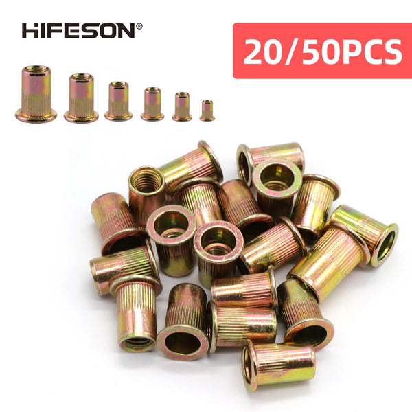 Zinc-Plated Carbon Steel Rivet Nuts Assortment
