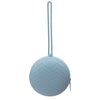 Light blue food-grade silicone pacifier case with a long attached strap
