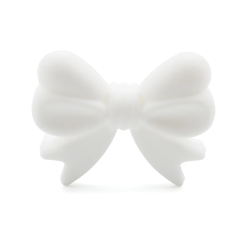 White food-grade silicone crown beads for jewelry making and DIY crafts
