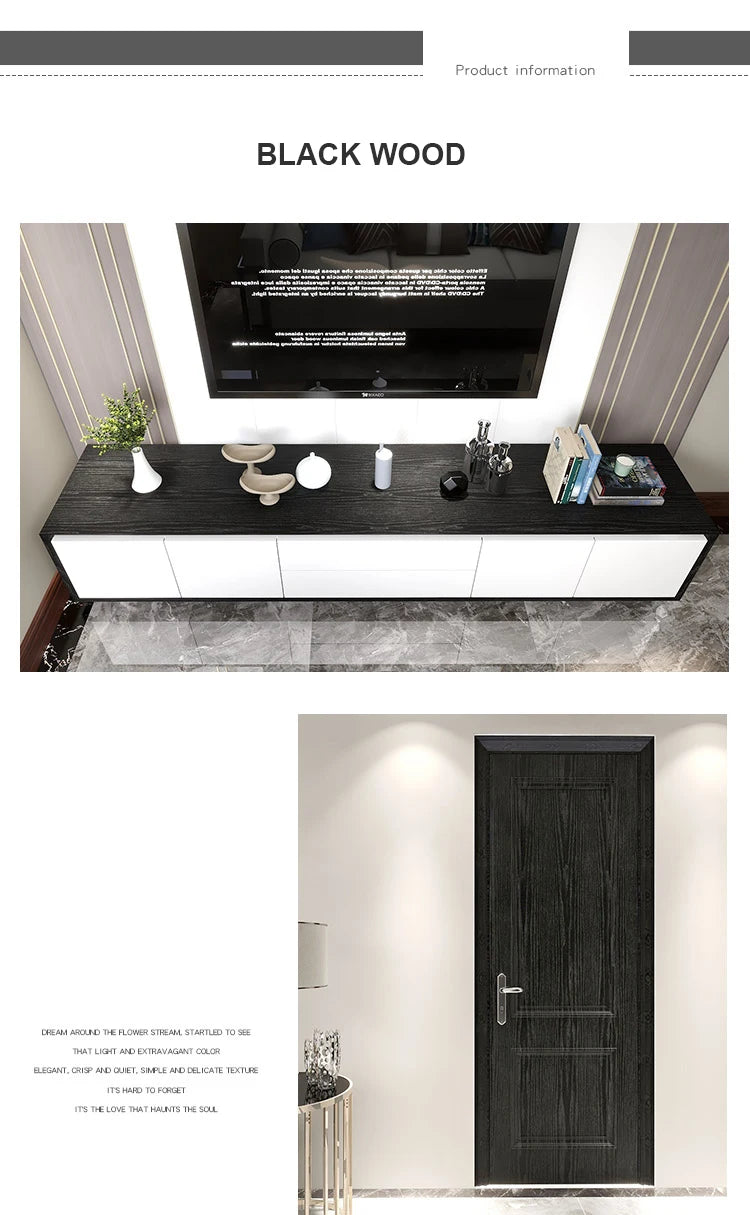 Black Self-Adhesive Waterproof Wallpaper for Kitchen & Furniture Renovation