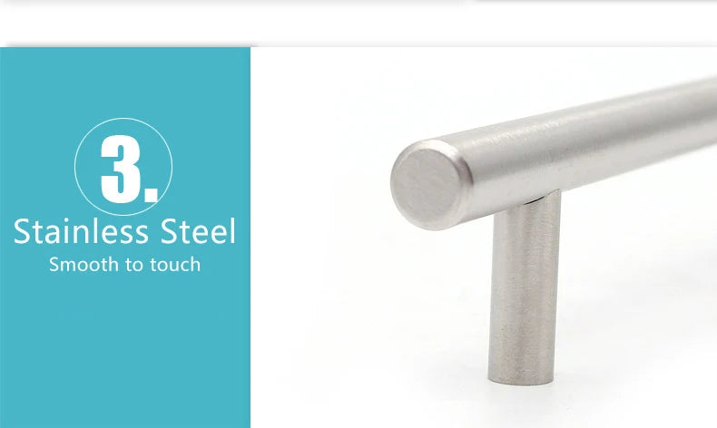 Brushed Stainless Steel Cabinet T-Bar Handle