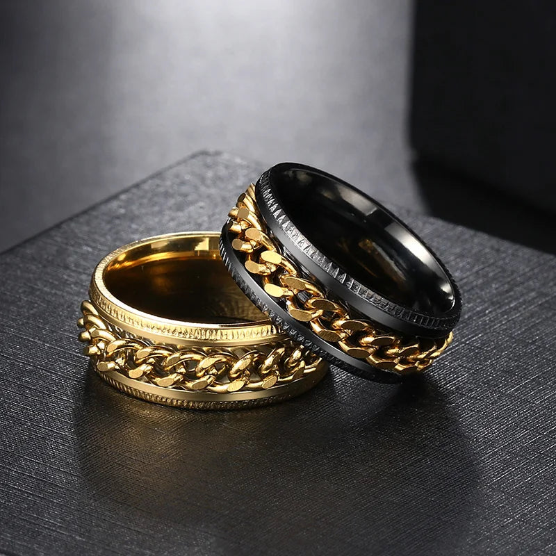 Rotating Anxiety Fidget Spinner Ring