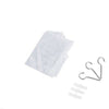 White mesh storage hammock for toys with screw hooks