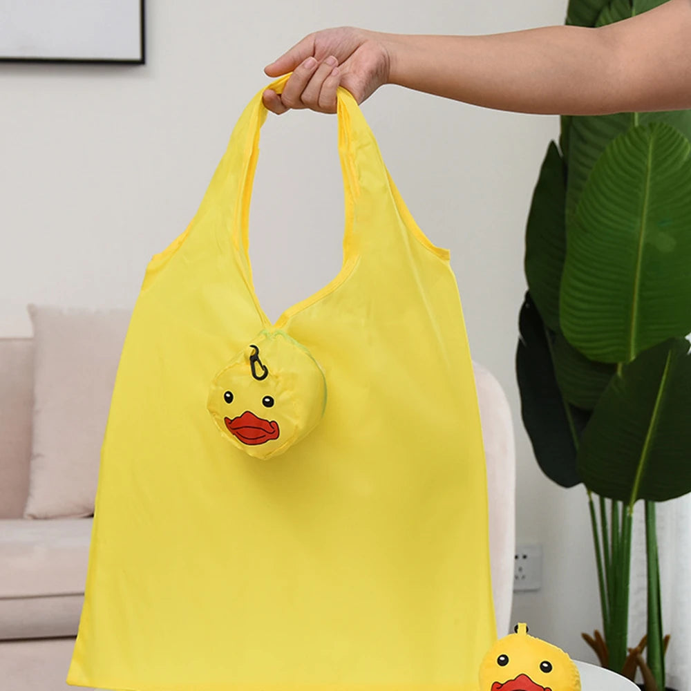 Foldable Cartoon Shopping Bag with Shoulder Straps
