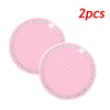 Two pink crystal rhinestone non-slip cup mats for cars