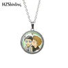 Destiel-Inspired Glass Cabochon Pendant Necklace