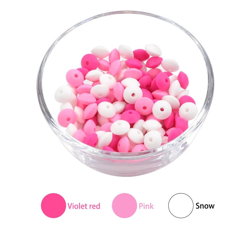 12mm Food-Grade Silicone Beads for DIY Jewelry and Crafts