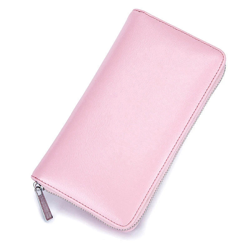 RFID Blocking Genuine Leather Wallet with Phone Case & Coin Purse
