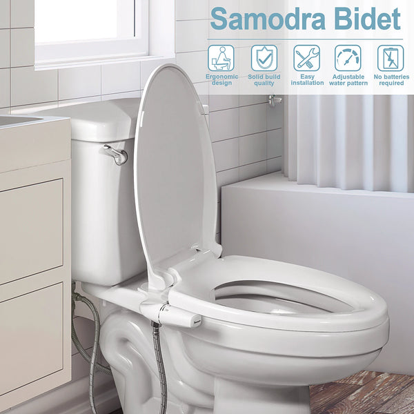 Ultra-Slim Dual Nozzle Bidet Attachment