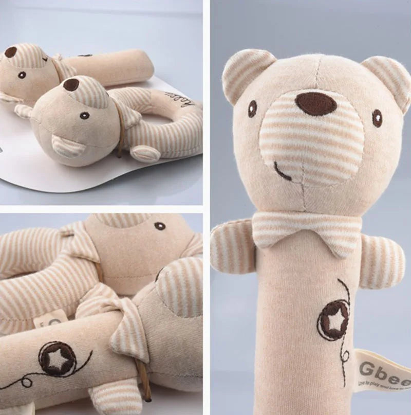Adorable Plush Wrist Rattles for Baby Sensory Development