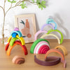 Wooden Rainbow Stacking Blocks - Montessori Educational Toy for Kids