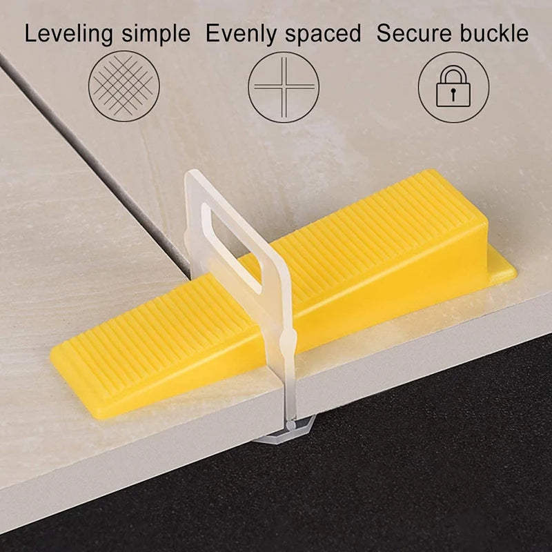 Tile Leveling System with Spacers and Clips