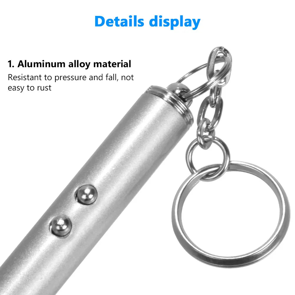 Pocket Laser Pointer & LED Flashlight Keychain
